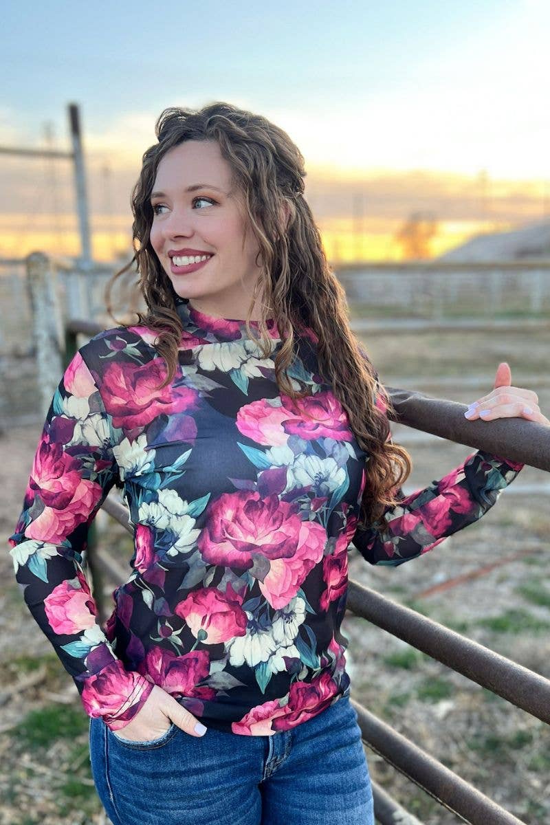 Where Flowers Bloom Mesh Top by Sterling Kreek - BFF Here