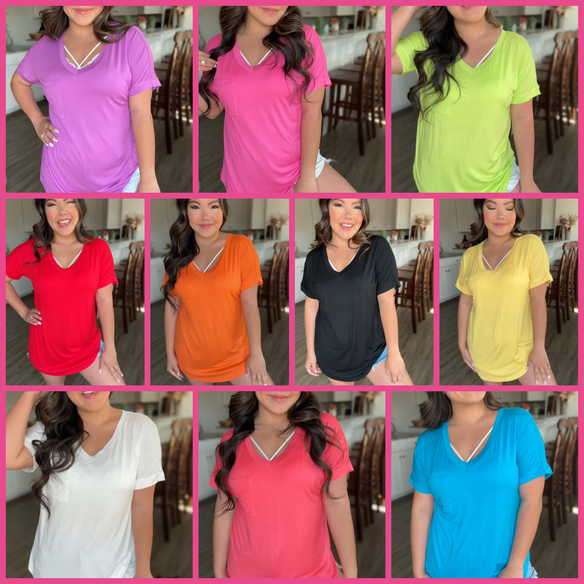 Celeste Buttery Soft Pocket Round Hem Basic Top by JadyK - BFF Here