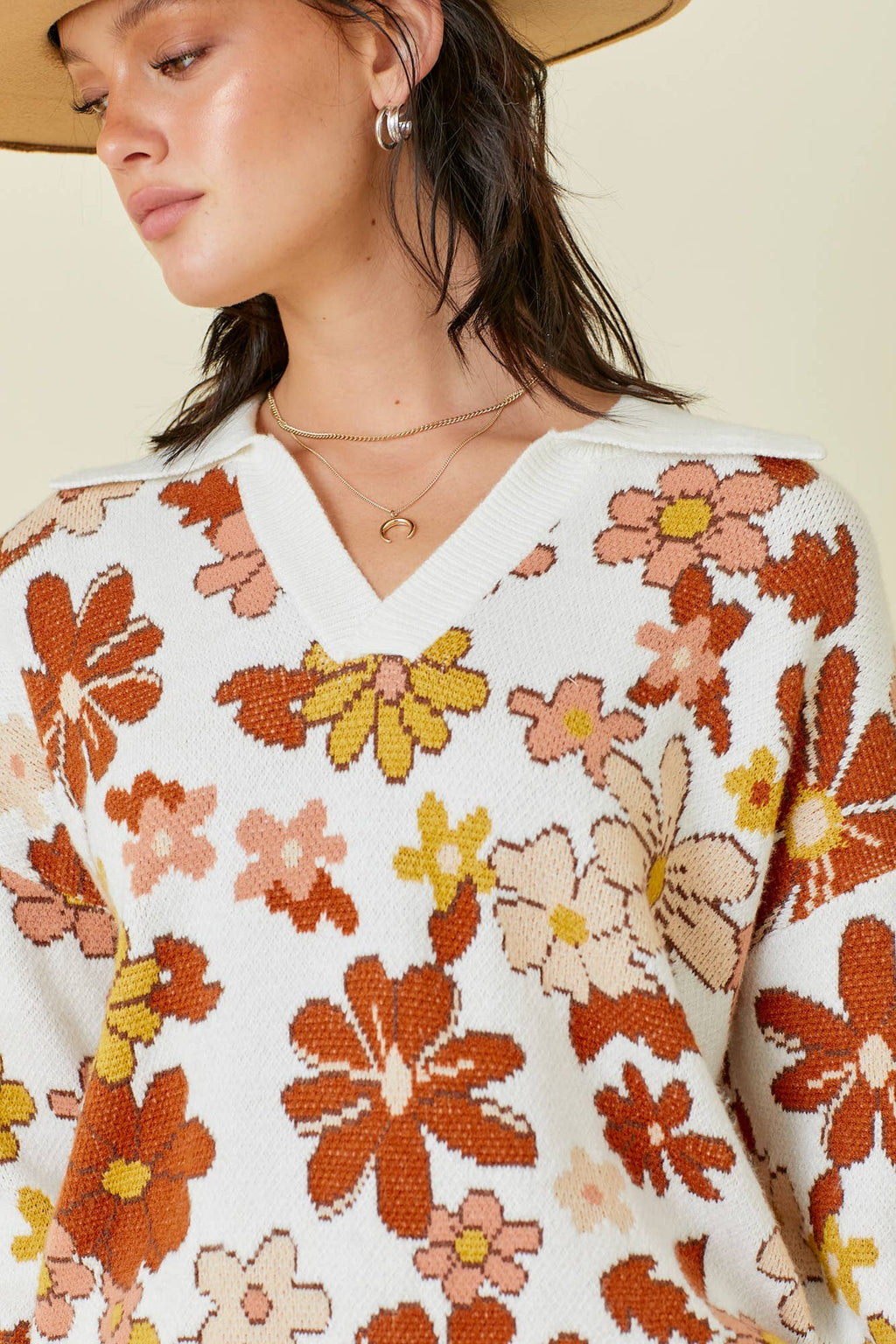 PREORDER: Vintage Cozy and Chic Floral Sweater (Ships Middle of September) - BFF Here