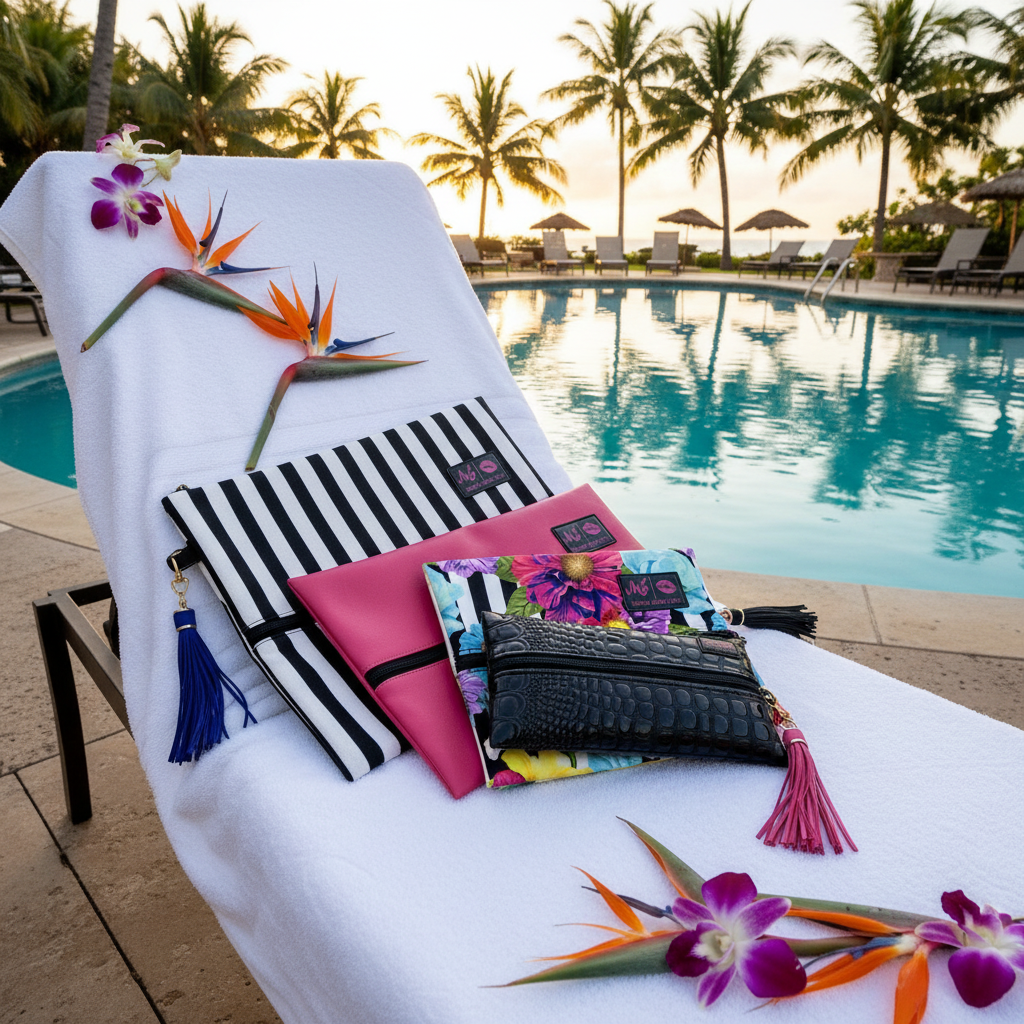The Glam Striped Mixed Set by Makeup Junkie Bags - BFF Here