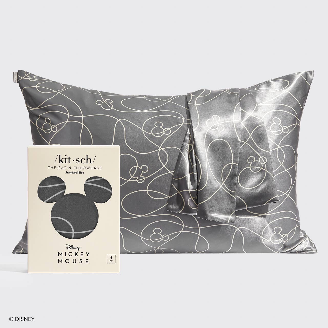 Kitsch & Mickey and Minnie Satin Pillowcase — Mickey Maze - BFF Here