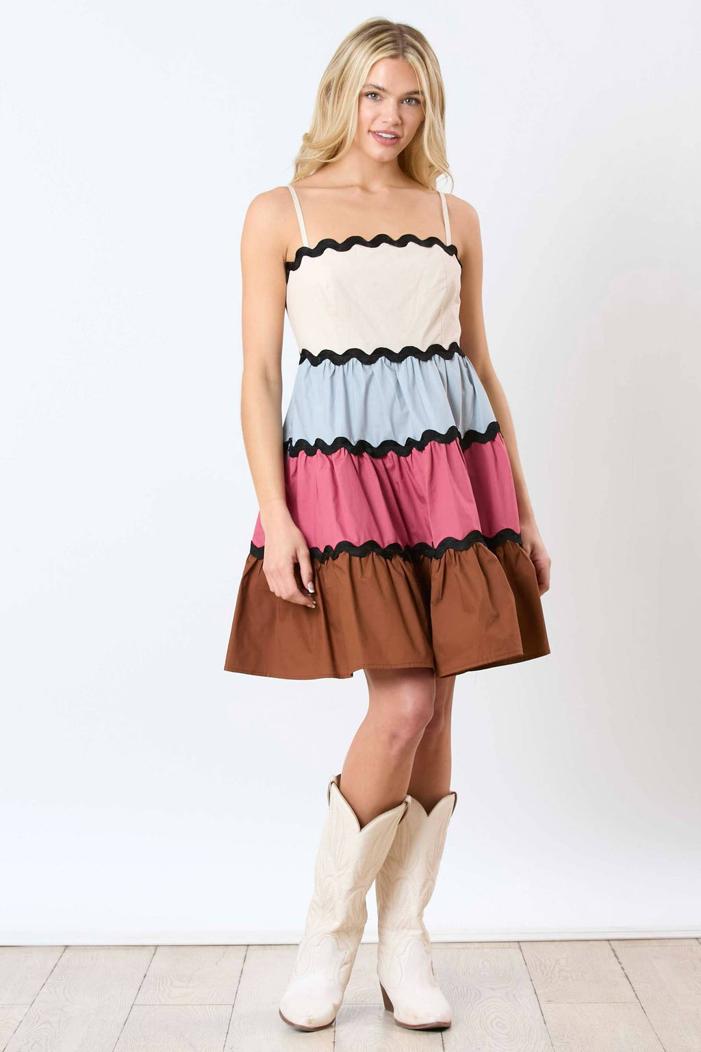 Summer Wave: Scallop Trim  Dress - BFF Here