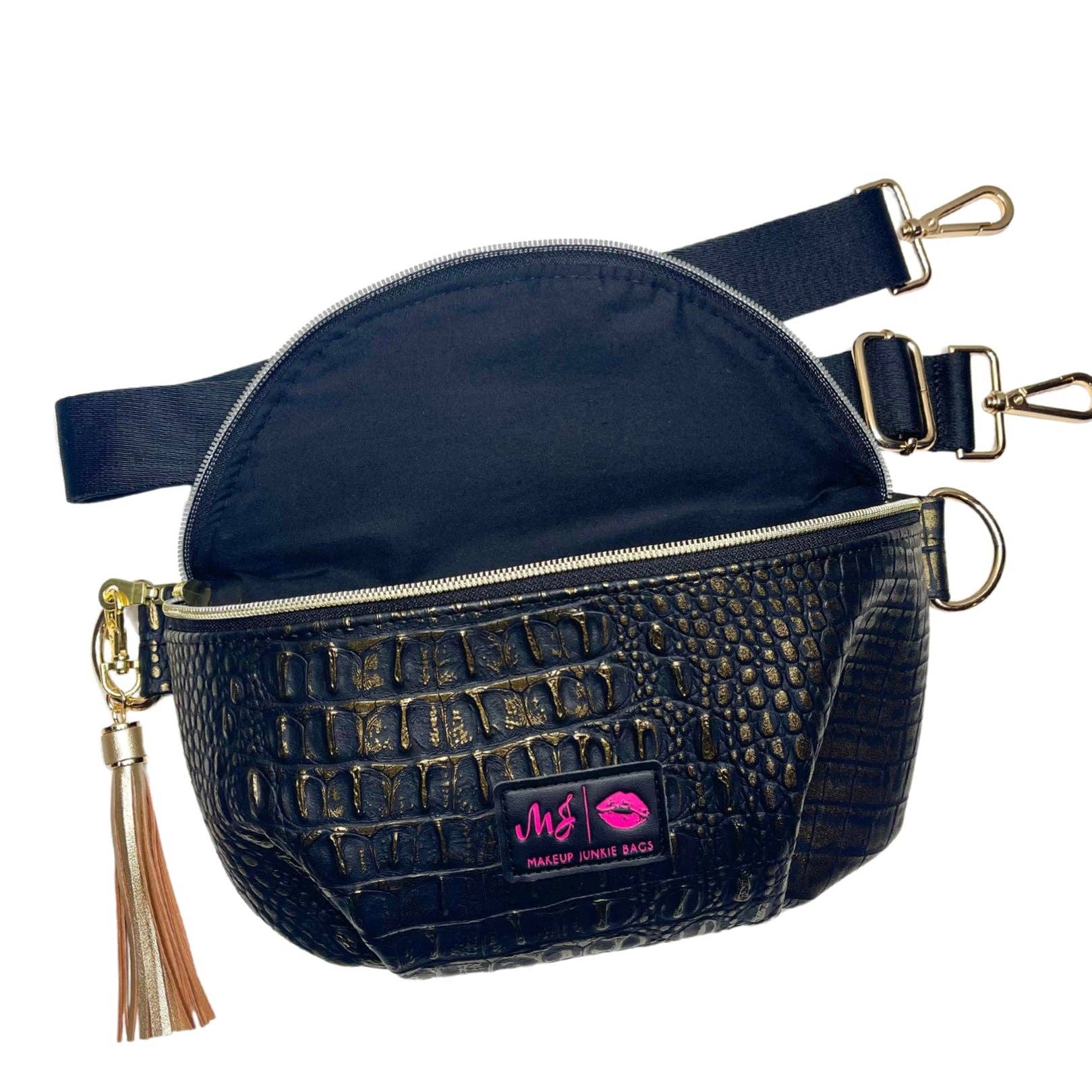 PREORDER: Sidekick Bag Ice Gator Bronze Beauty by Makeup Junkie Bags ( ETA: Beginning of February) - BFF Here