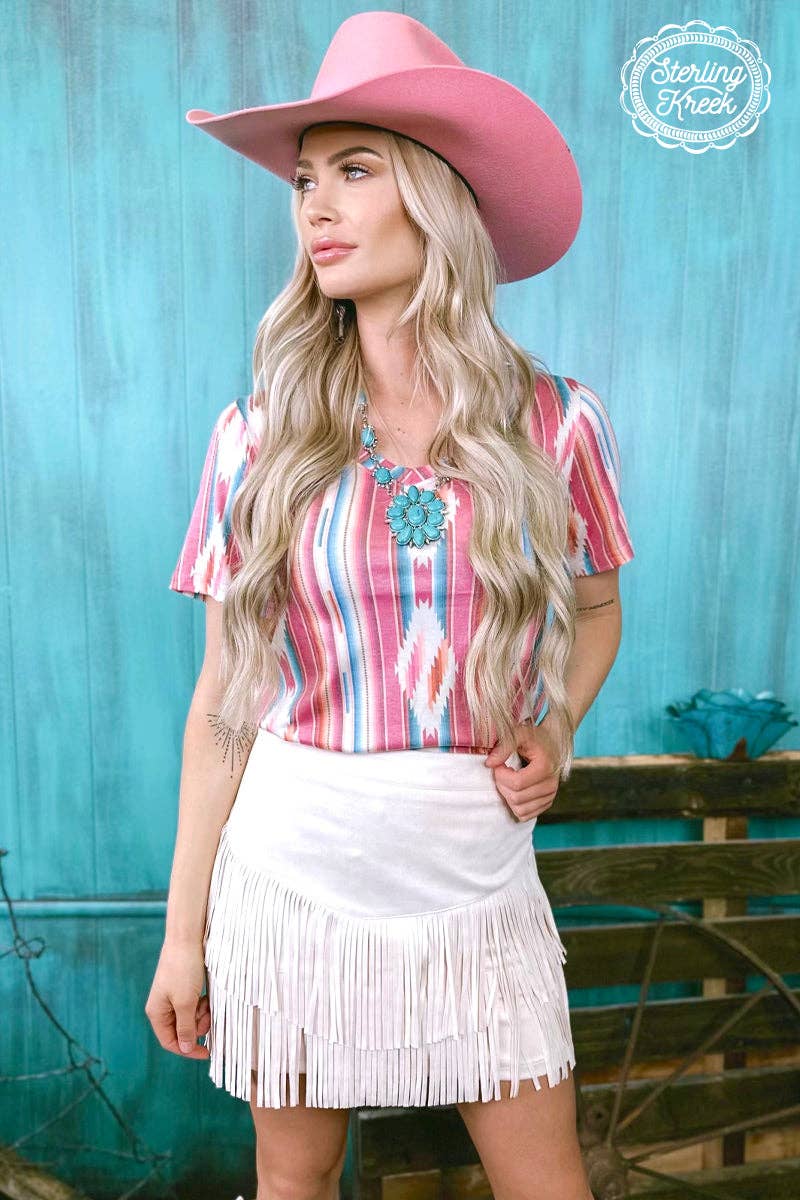 Fort Worth Fringe Skirt by Sterling Kreek / Cream - BFF Here