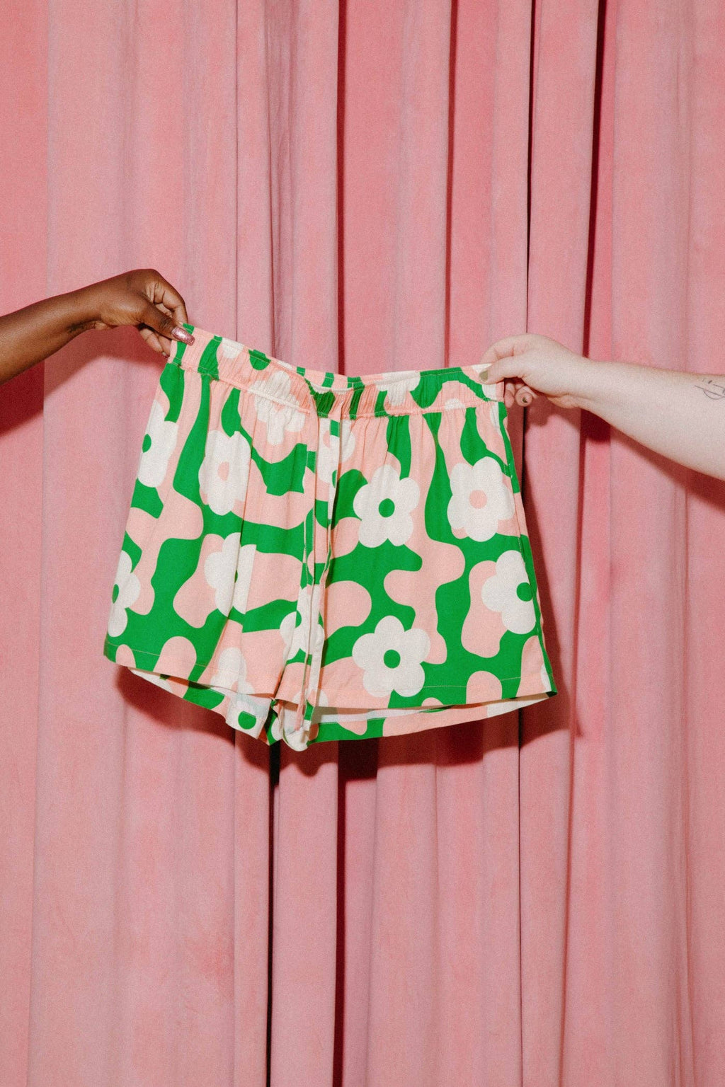 Groovy Bloom Lounge Shorts - BFF Here