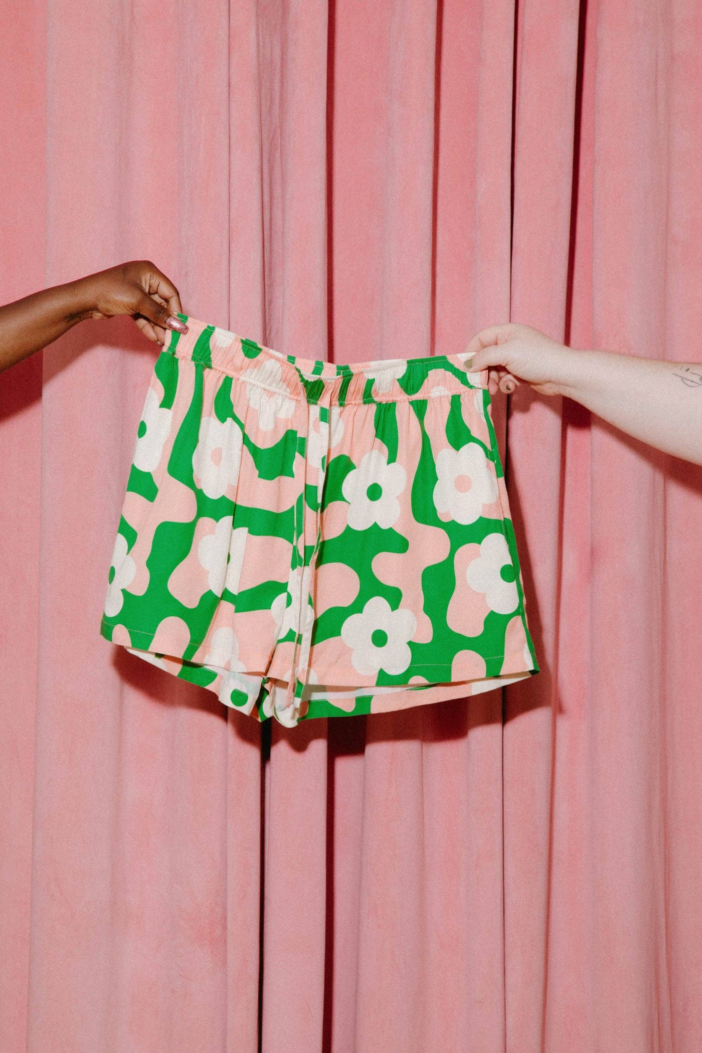 Groovy Bloom Lounge Shorts - BFF Here