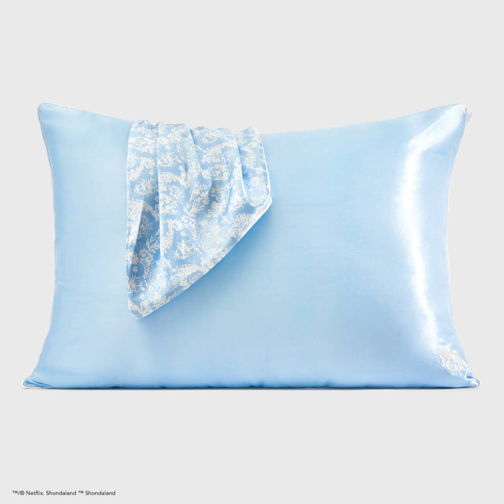 Kitsch x Bridgerton Satin Pillowcase - Standard / Toile De Blue - BFF Here