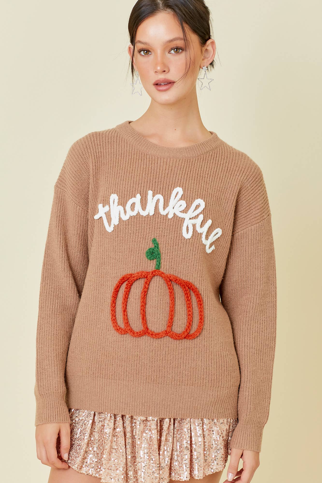 PREORDER: Thankful Threads Cozy Sweater (Ships Middle of September ) - BFF Here