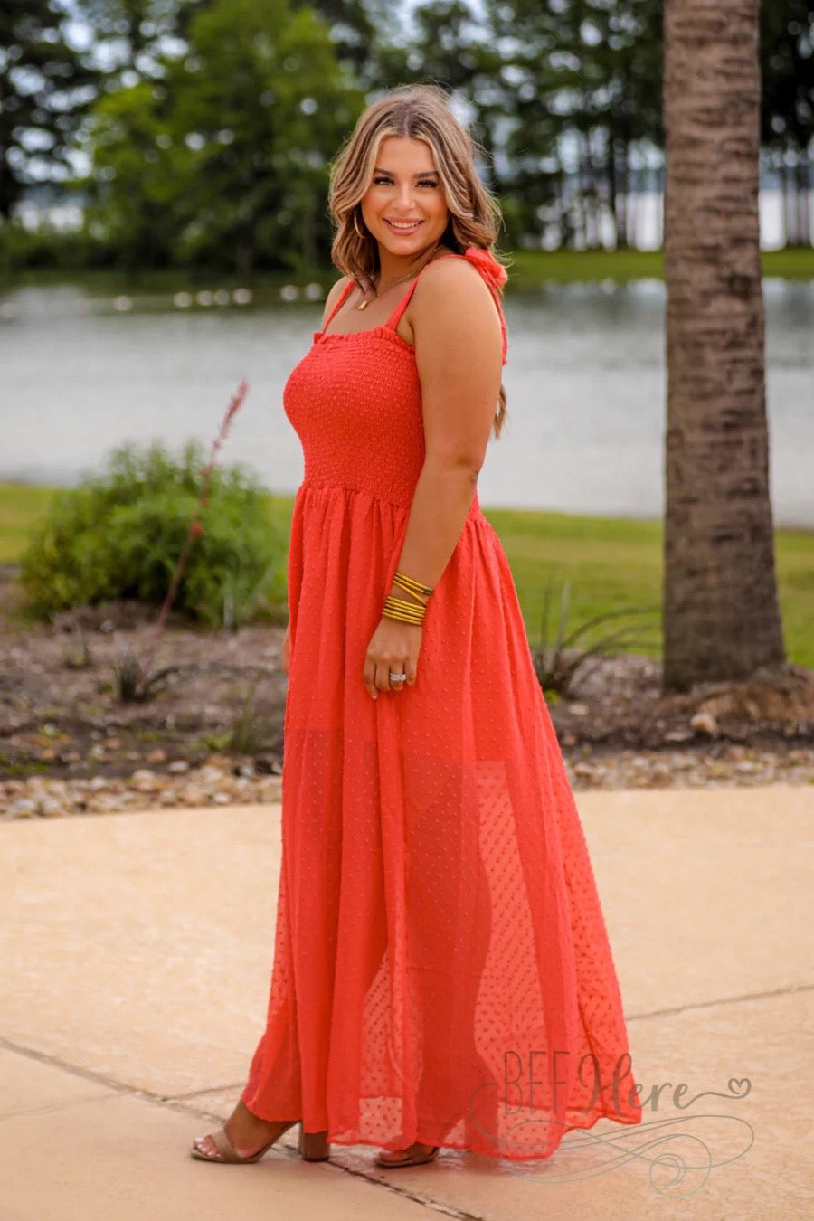 PREORDER-Barcelona Swiss Dot Maxi Dress - BFF Here