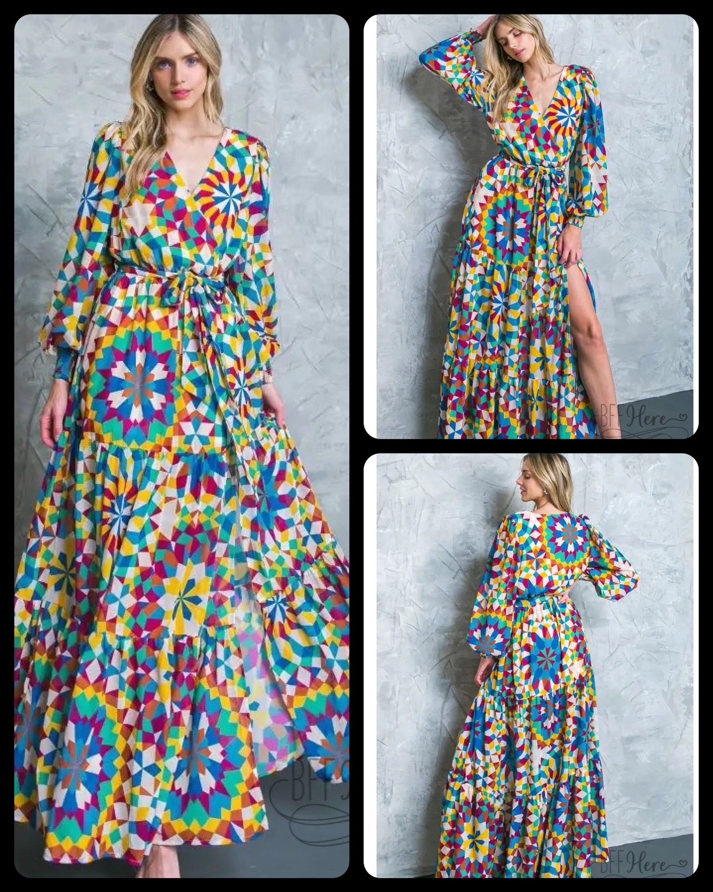 PREORDER—Kaleidoscope Of Colors Maxi Dress - BFF Here
