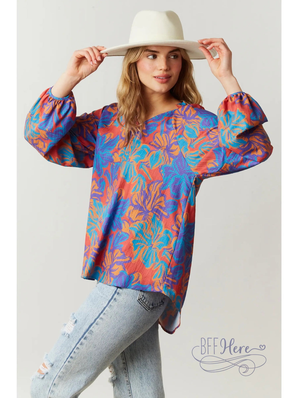 PREORDER: Sunset Floral Top - BFF Here