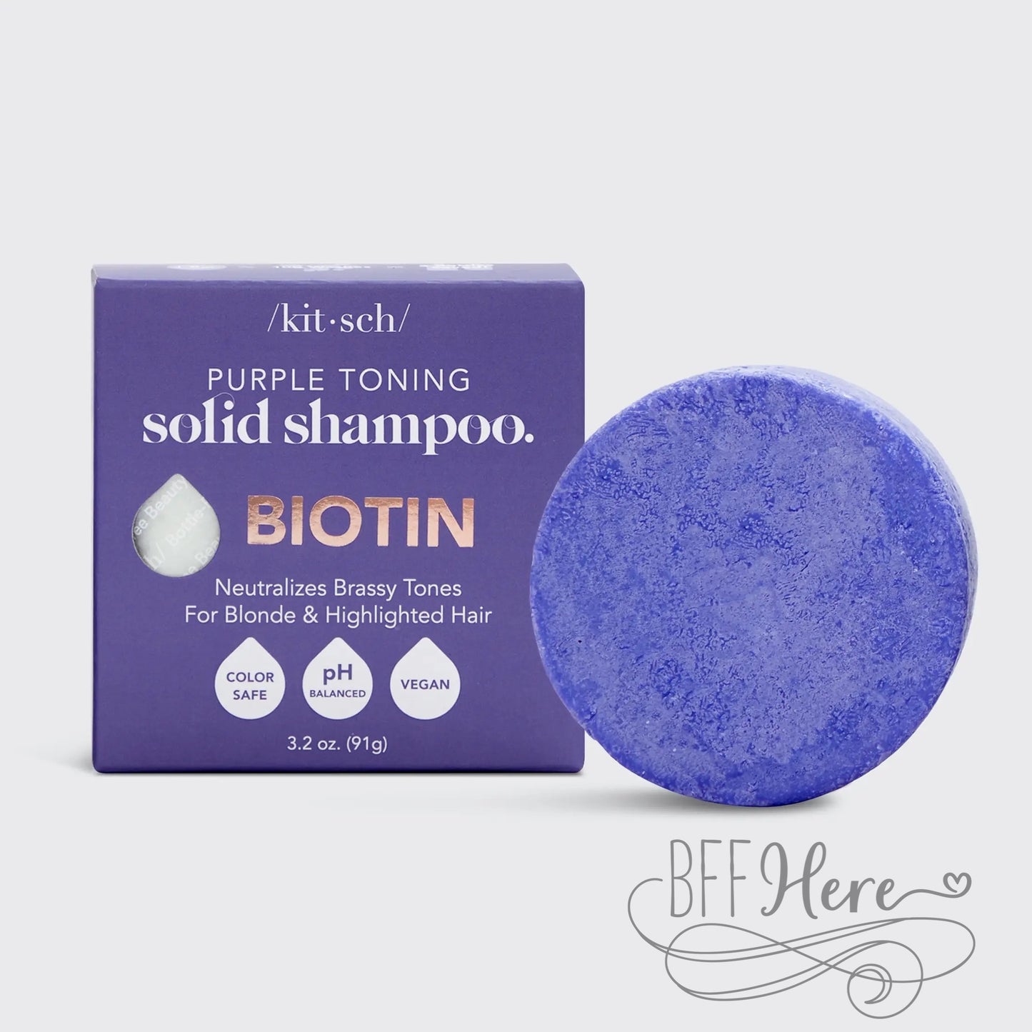 Purple Toning Solid Shampoo Bar by Kitsch - BFF Here