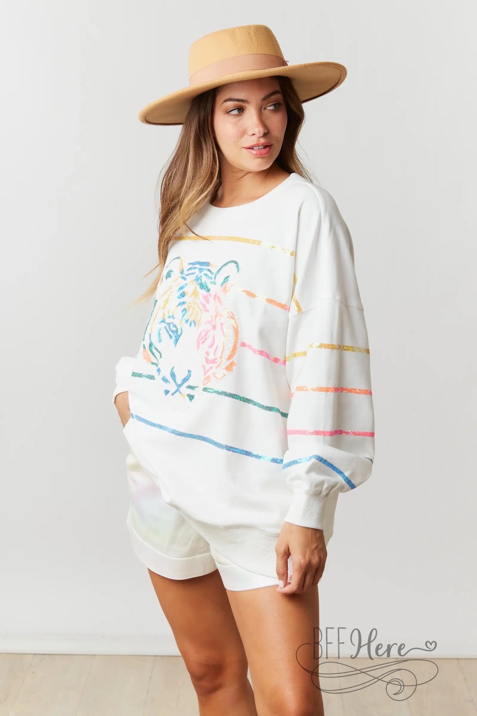 PREORDER: Eye of Tiger Multi Color Stripe Top - BFF Here