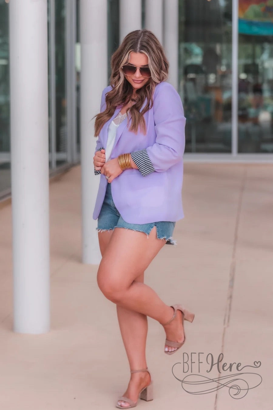 Peyton Blazer — Lavender - BFF Here