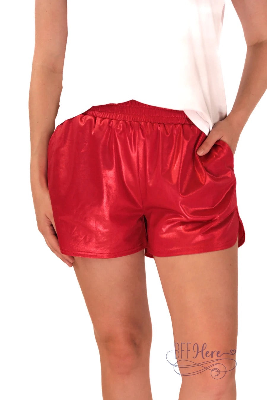 PREORDER-Made To Shine Metallic Shorts / Choice of Color - BFF Here