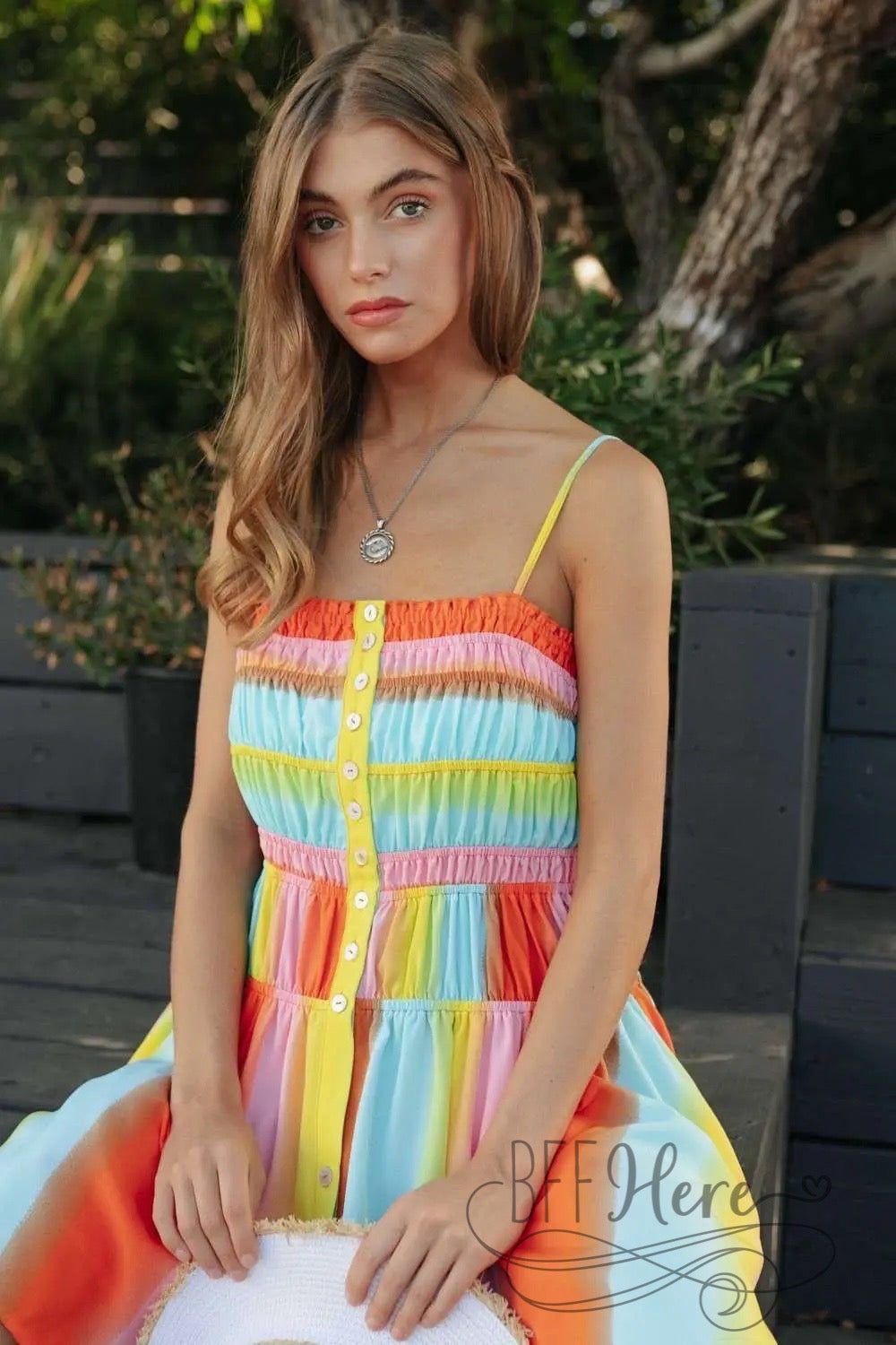 PREORDER—Constance Multi Color Ombre Bodice Dress - BFF Here