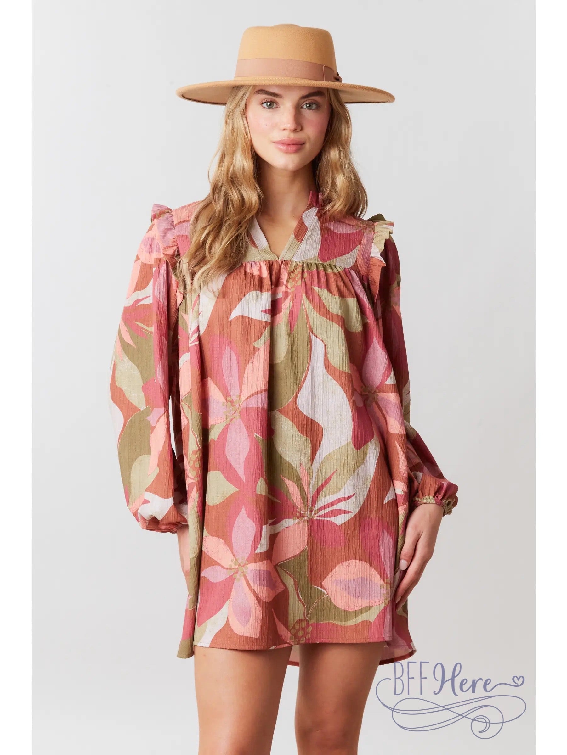 PREORDER: Rustic Floral Dress - BFF Here