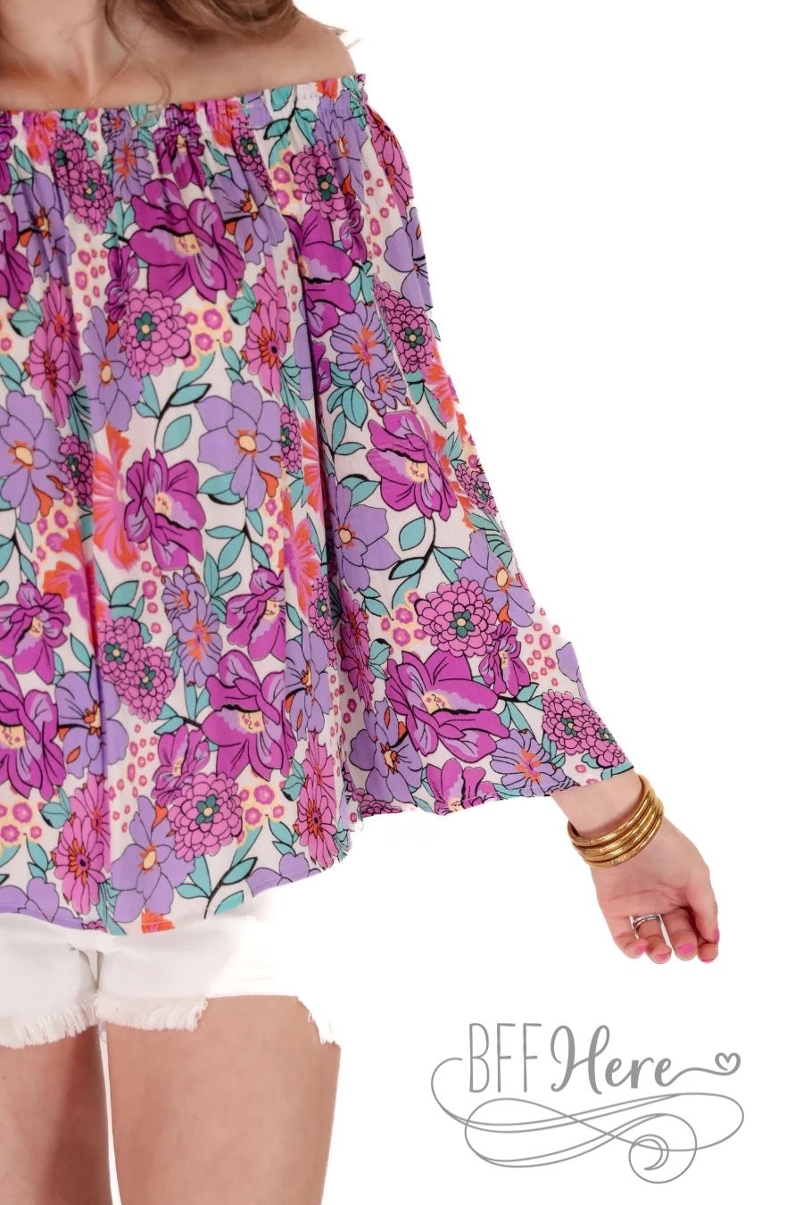 PREORDER-In Bloom Off The Shoulder Top - BFF Here