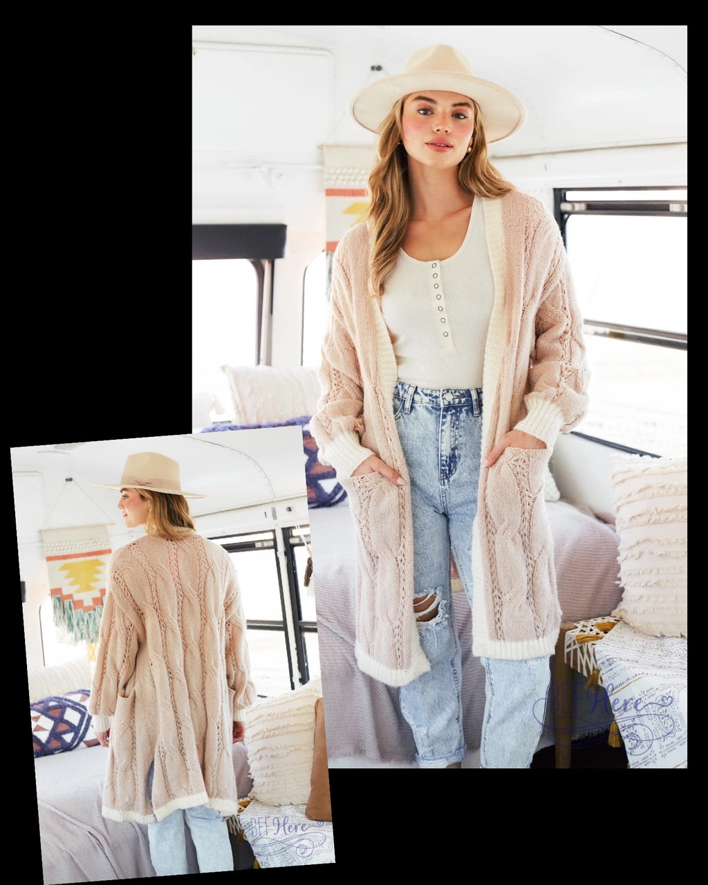 Cozy Chroma Cable Knit Cardigan - BFF Here