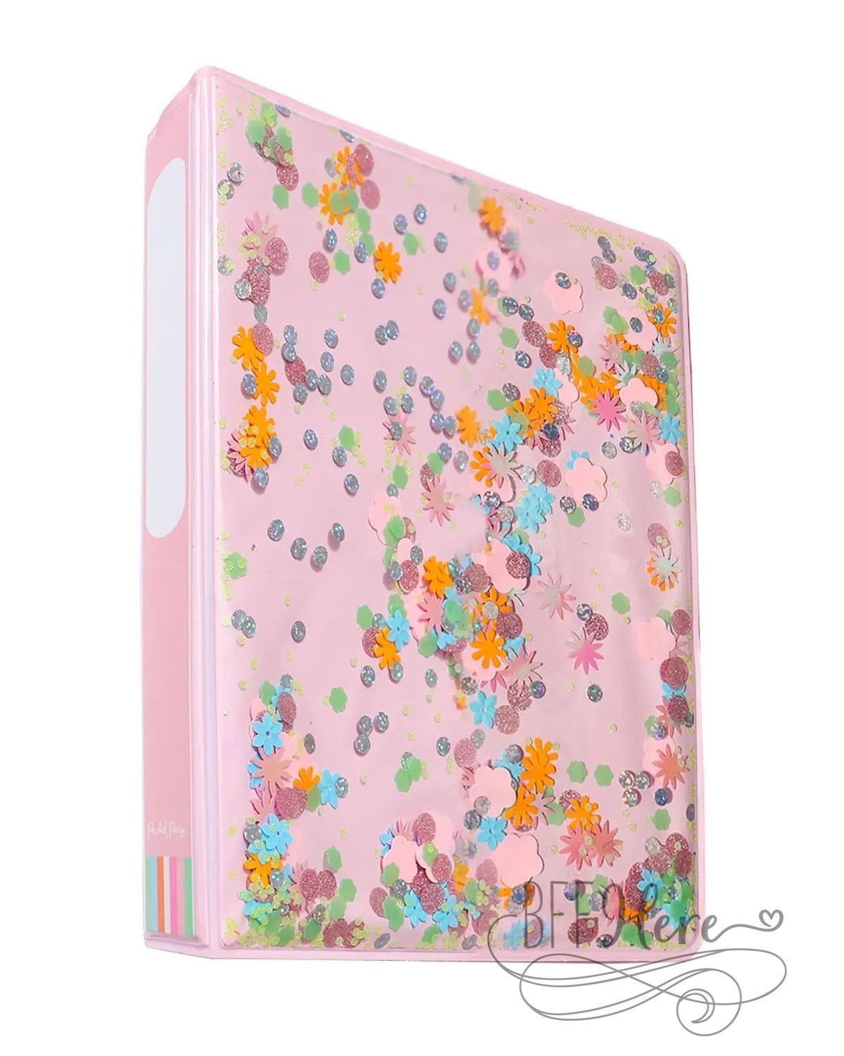 Flower Shop Confetti 3-Ring Binder – Packed Party