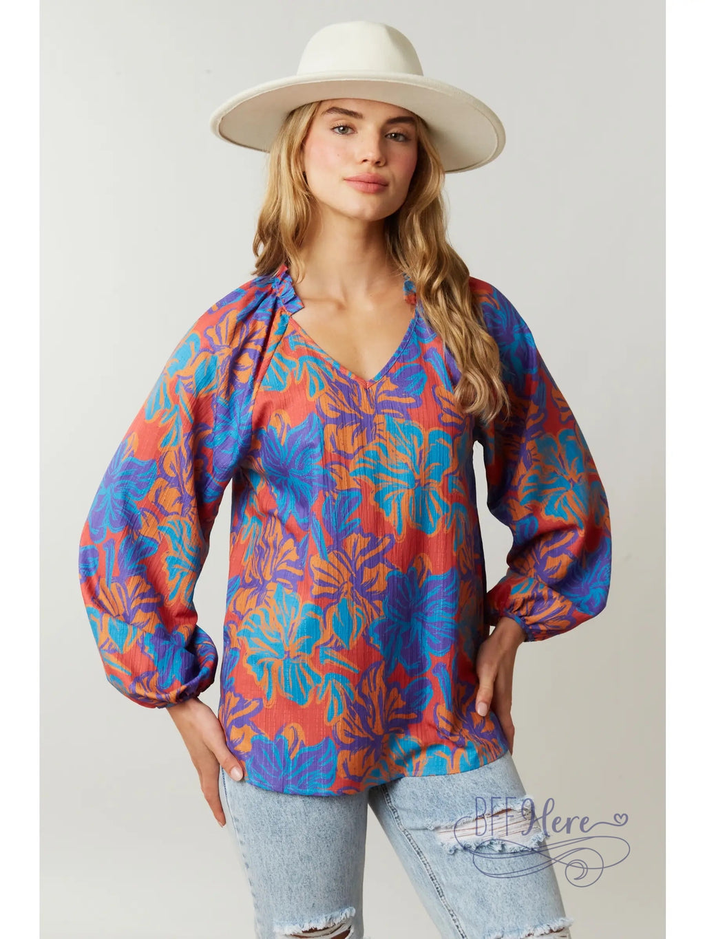 PREORDER: Sunset Floral Top - BFF Here