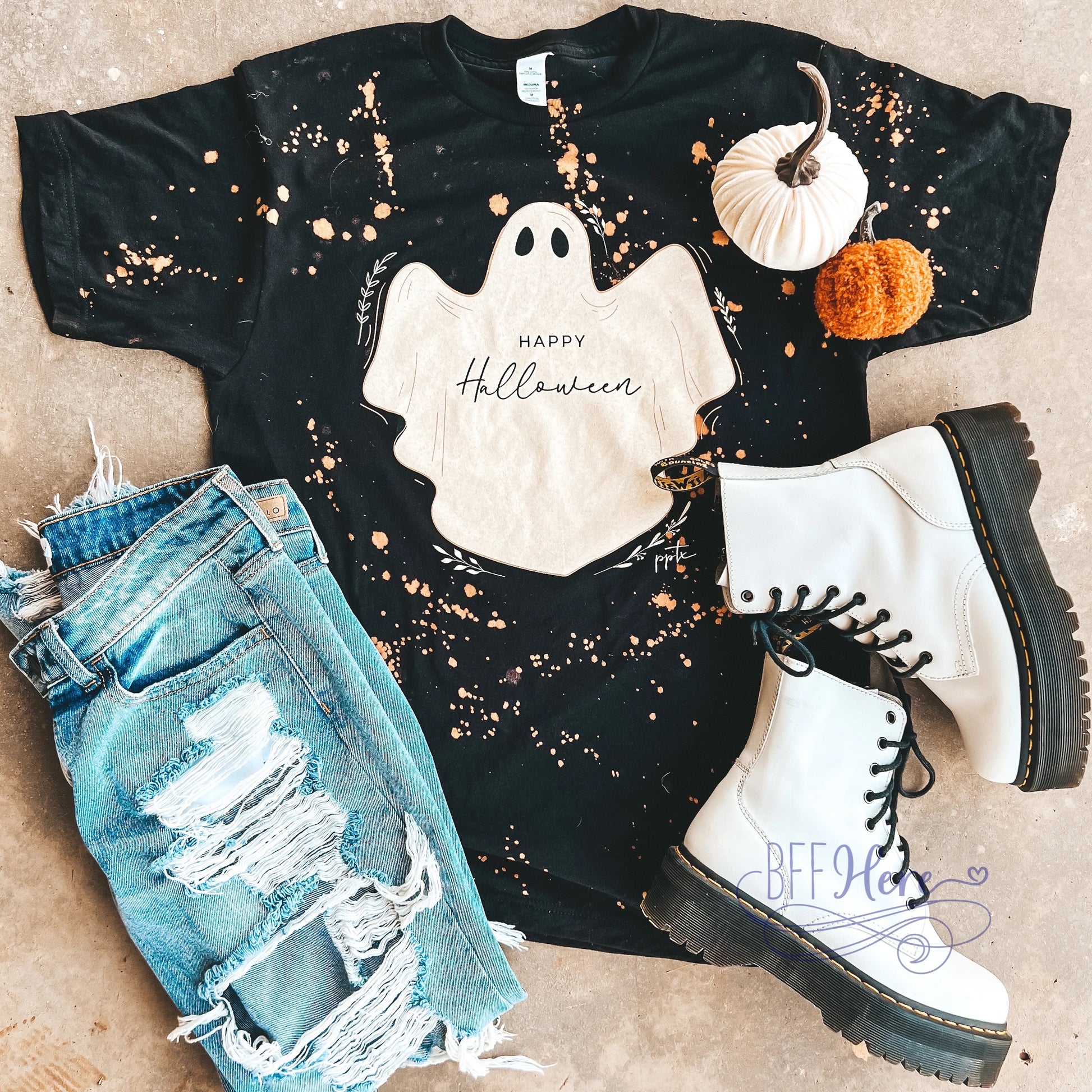 Happy Halloween Ghost  T-Shirt - BFF Here