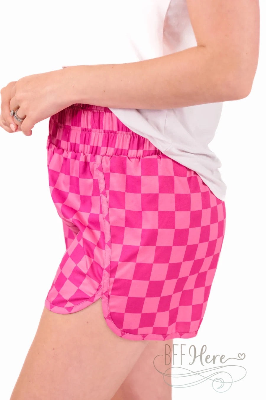 Vibe Check Checkered Shorts - BFF Here