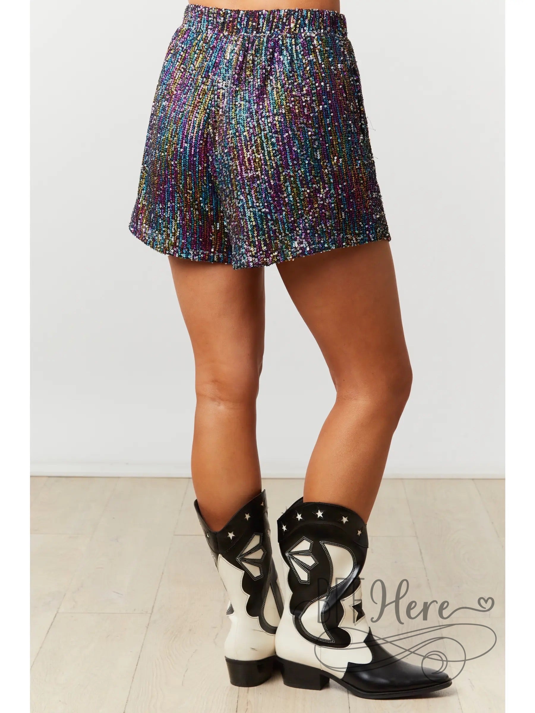 PREORDER— Prism Sequin Shorts - BFF Here