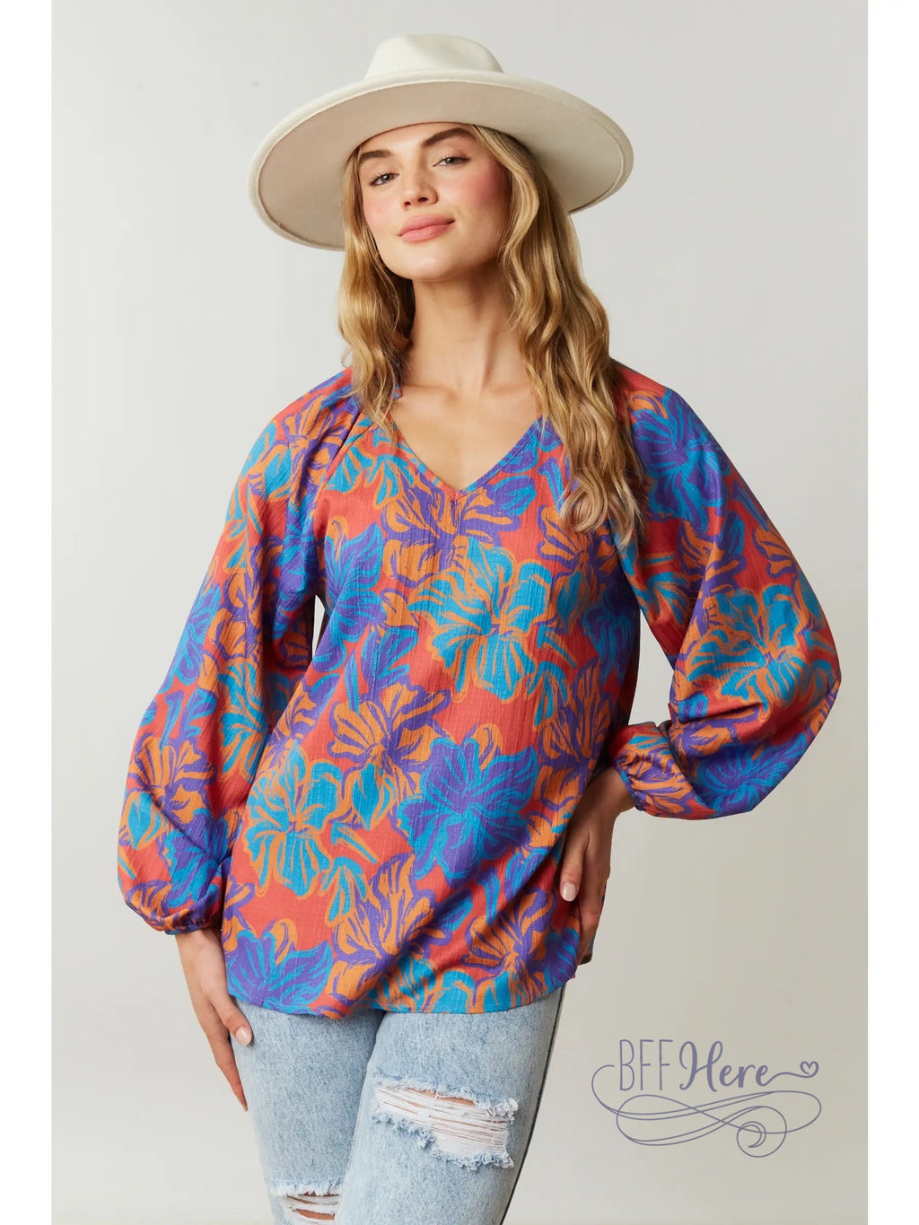PREORDER: Sunset Floral Top - BFF Here