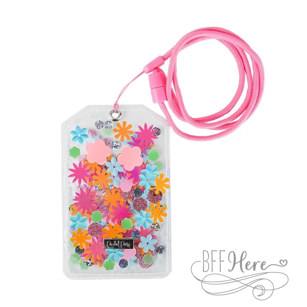 PREORDER — Flower Shop Confetti ID or Badge Holder with Lanyard by Packed Party - BFF Here