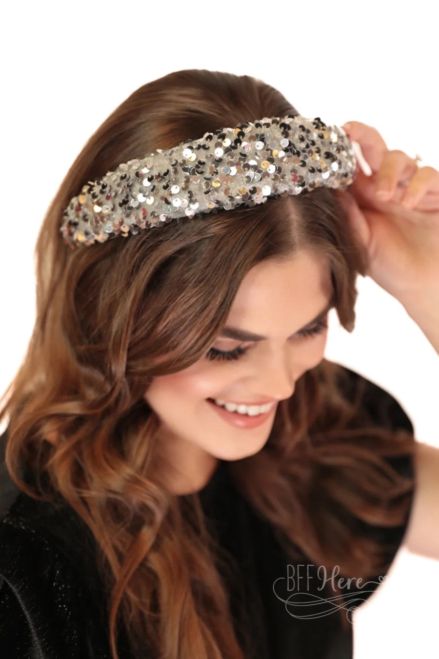 PREORDER-Main Event Sequin Headband / Choice of Color - BFF Here