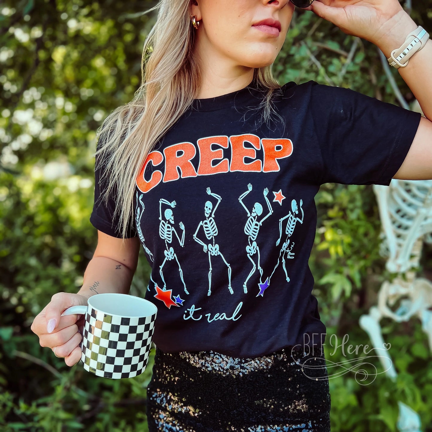 Creep It Real Skeleton T-Shirt - BFF Here