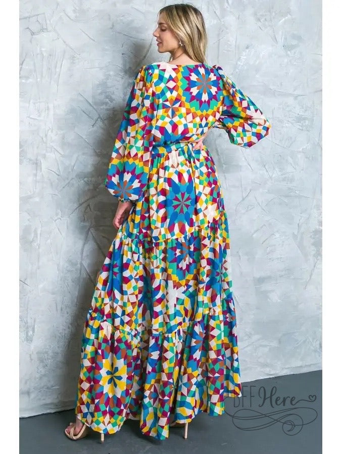 PREORDER—Kaleidoscope Of Colors Maxi Dress - BFF Here