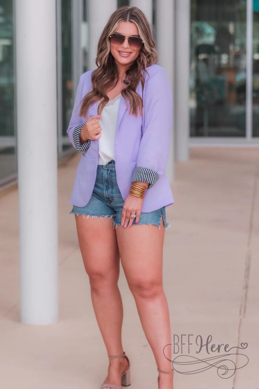 Peyton Blazer — Lavender - BFF Here