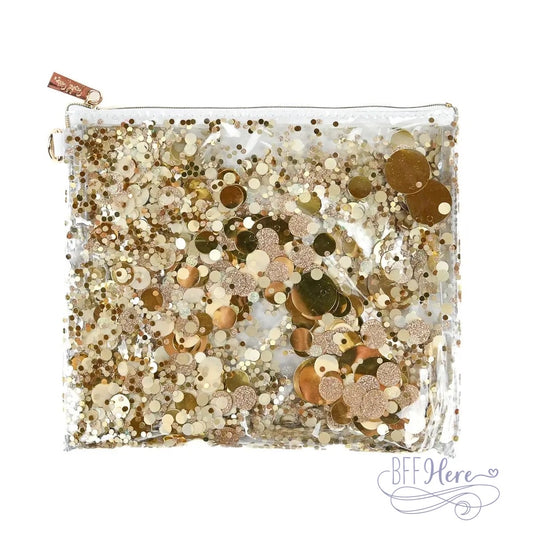 PREORDER: Good As Gold Confetti Everything Pouch by Packed Party - BFF Here