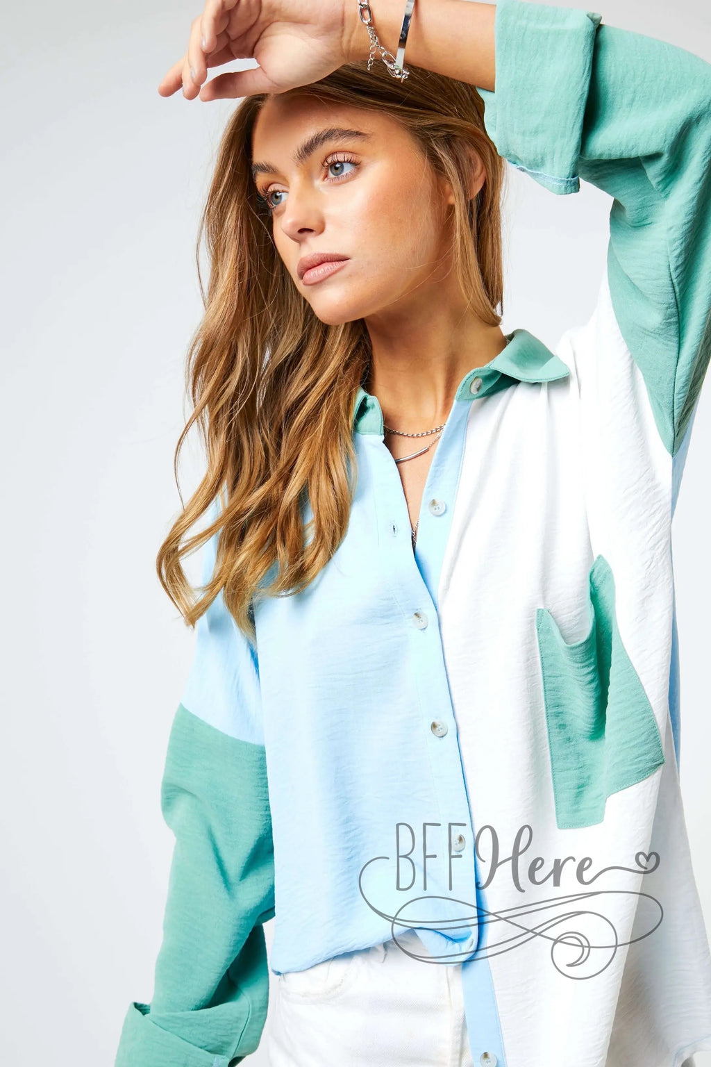 Dreaming Of Islands Color Block Top - BFF Here
