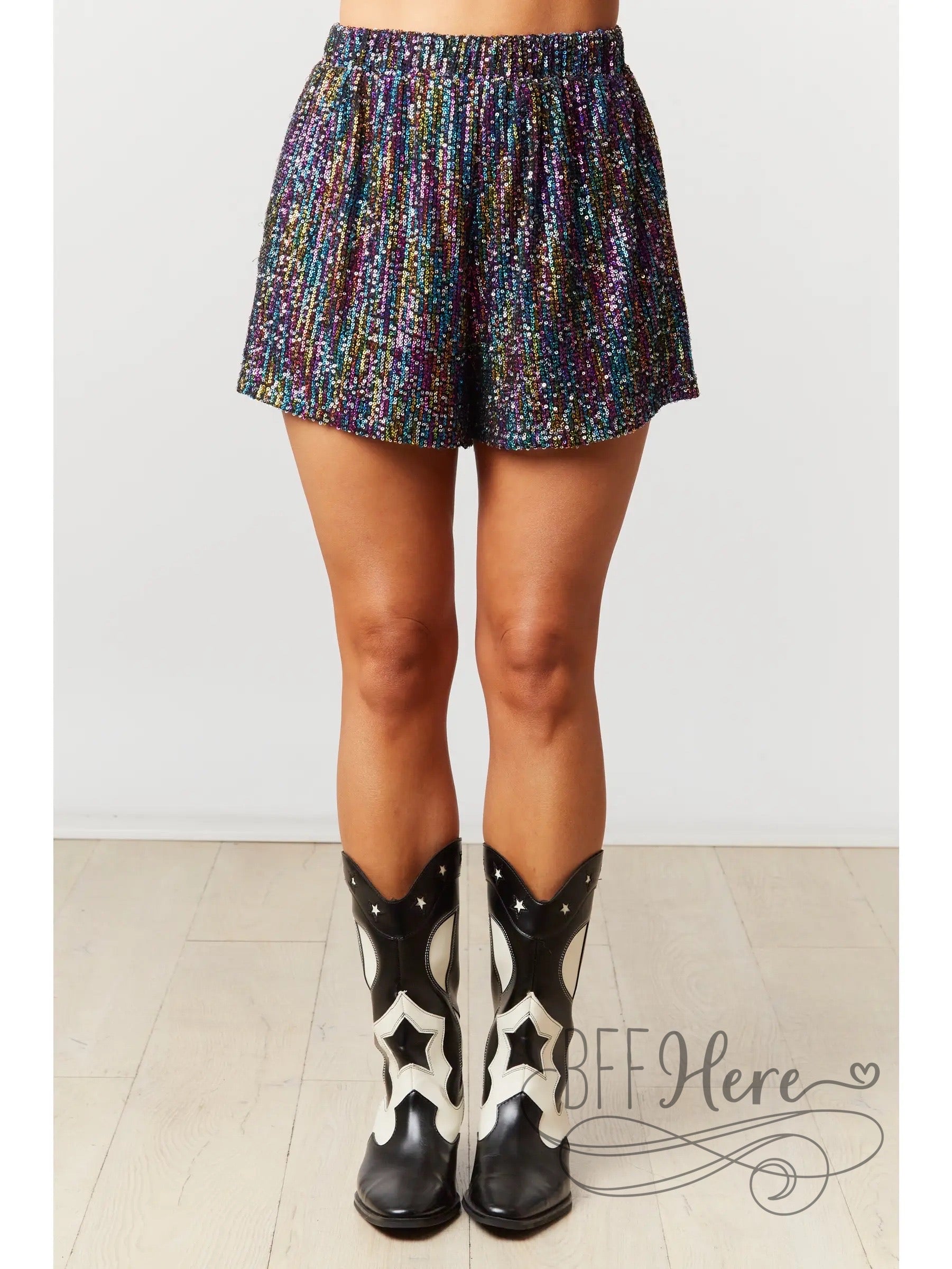 PREORDER— Prism Sequin Shorts - BFF Here