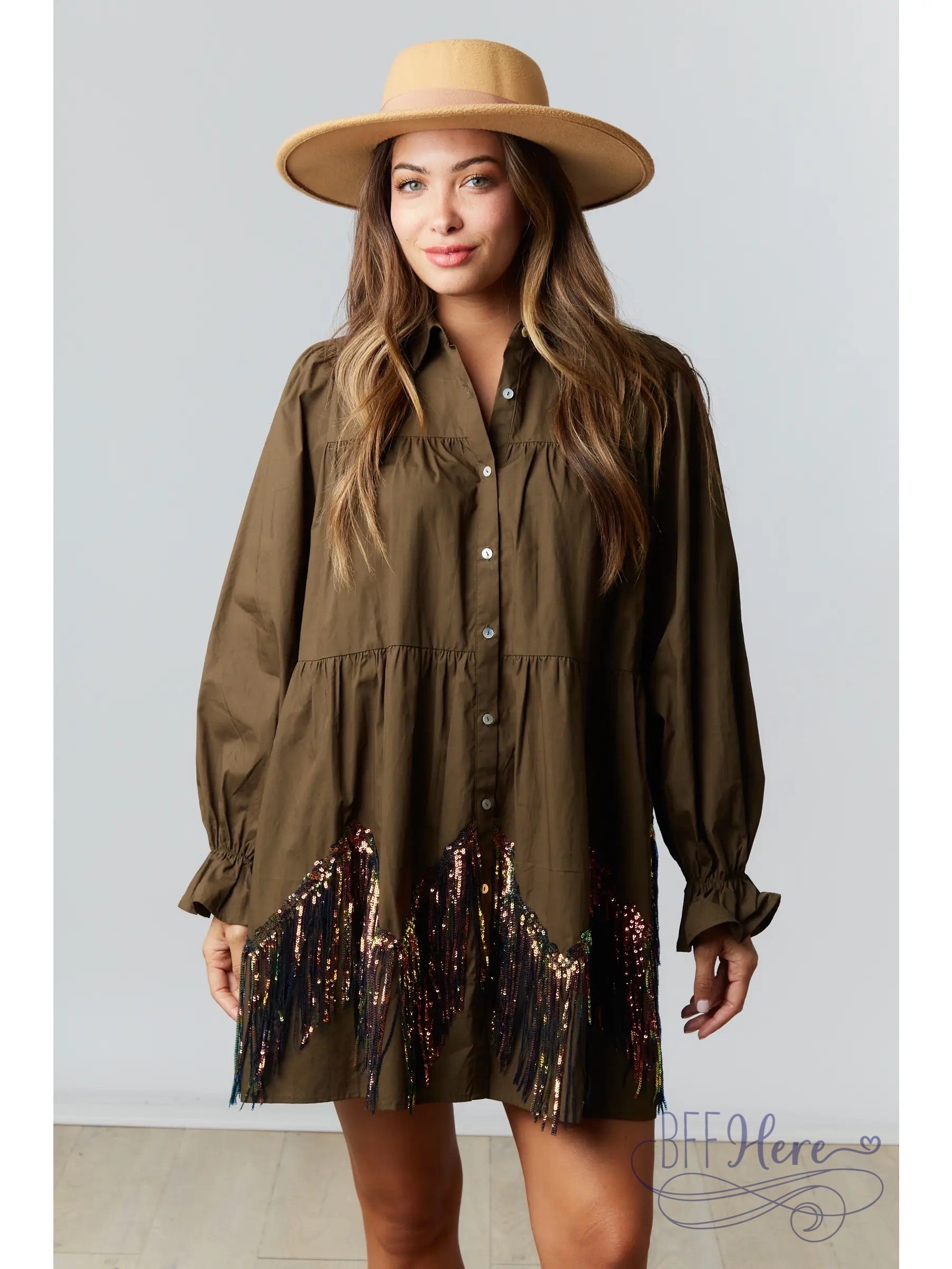 Take Me To The Rodeo Poplin Dress - BFF Here