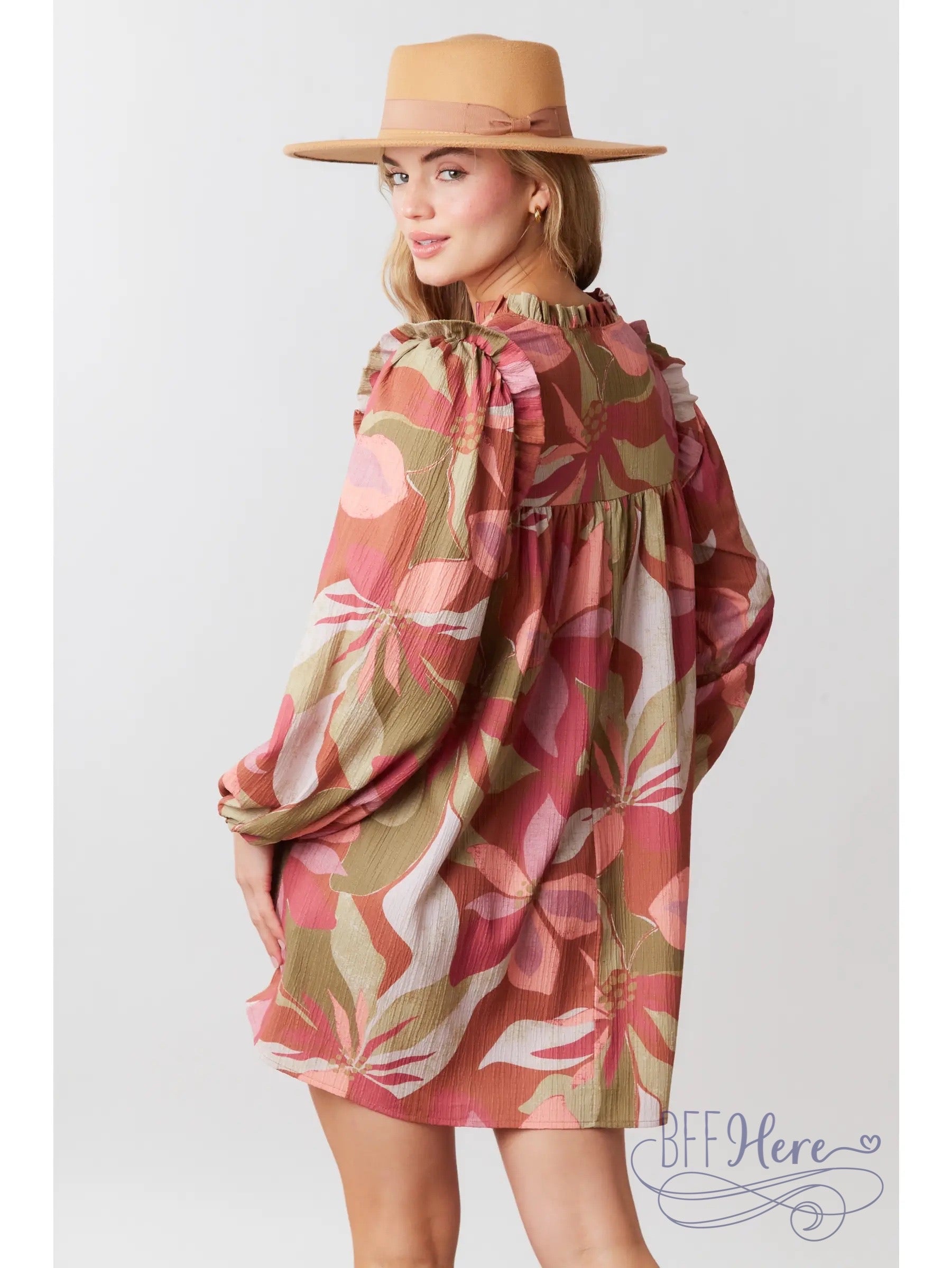 PREORDER: Rustic Floral Dress - BFF Here