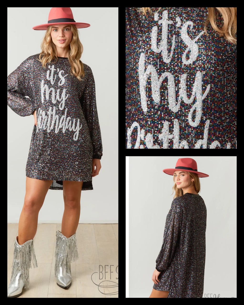 PREORDER: It'S My Birthday Sequin Dress - BFF Here