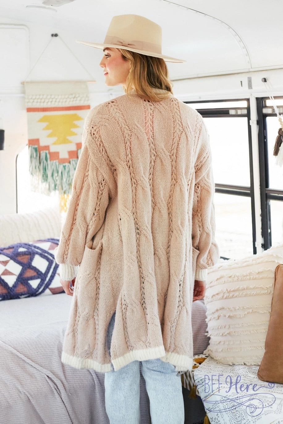 Cozy Chroma Cable Knit Cardigan - BFF Here