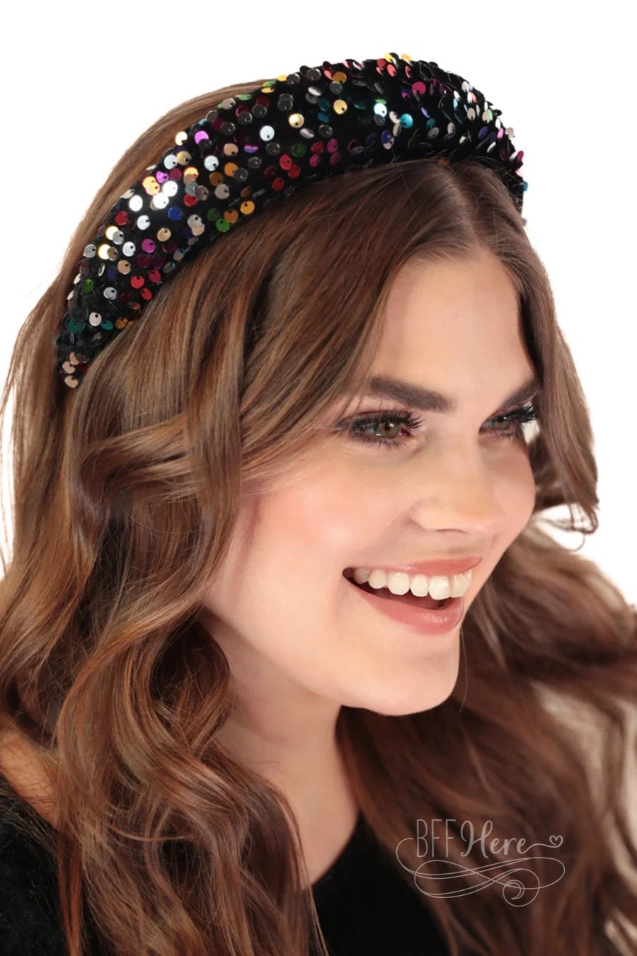 PREORDER-Main Event Sequin Headband / Choice of Color - BFF Here