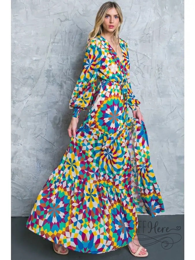 PREORDER—Kaleidoscope Of Colors Maxi Dress - BFF Here