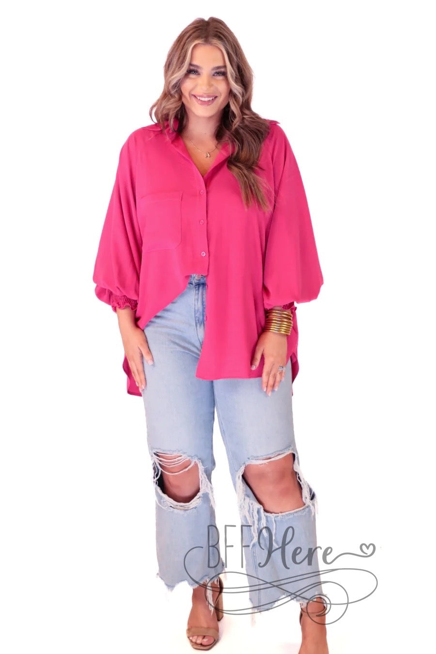 PREORDER-Carter Solid Smocked Top - BFF Here