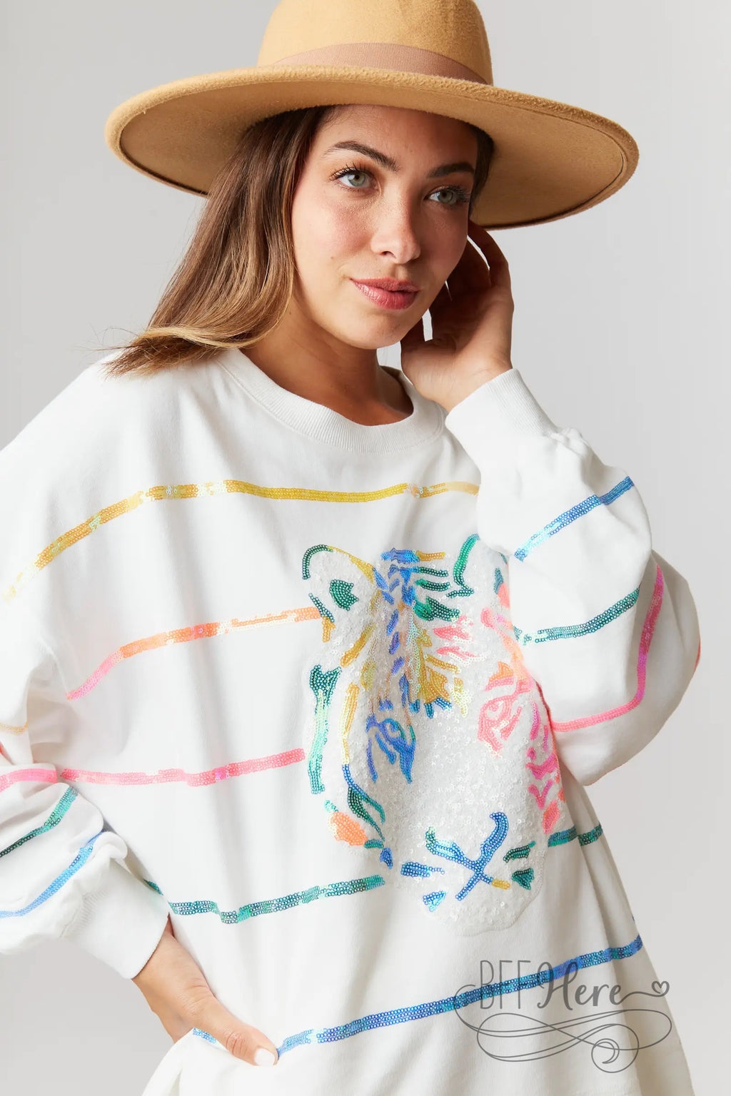 PREORDER: Eye of Tiger Multi Color Stripe Top - BFF Here