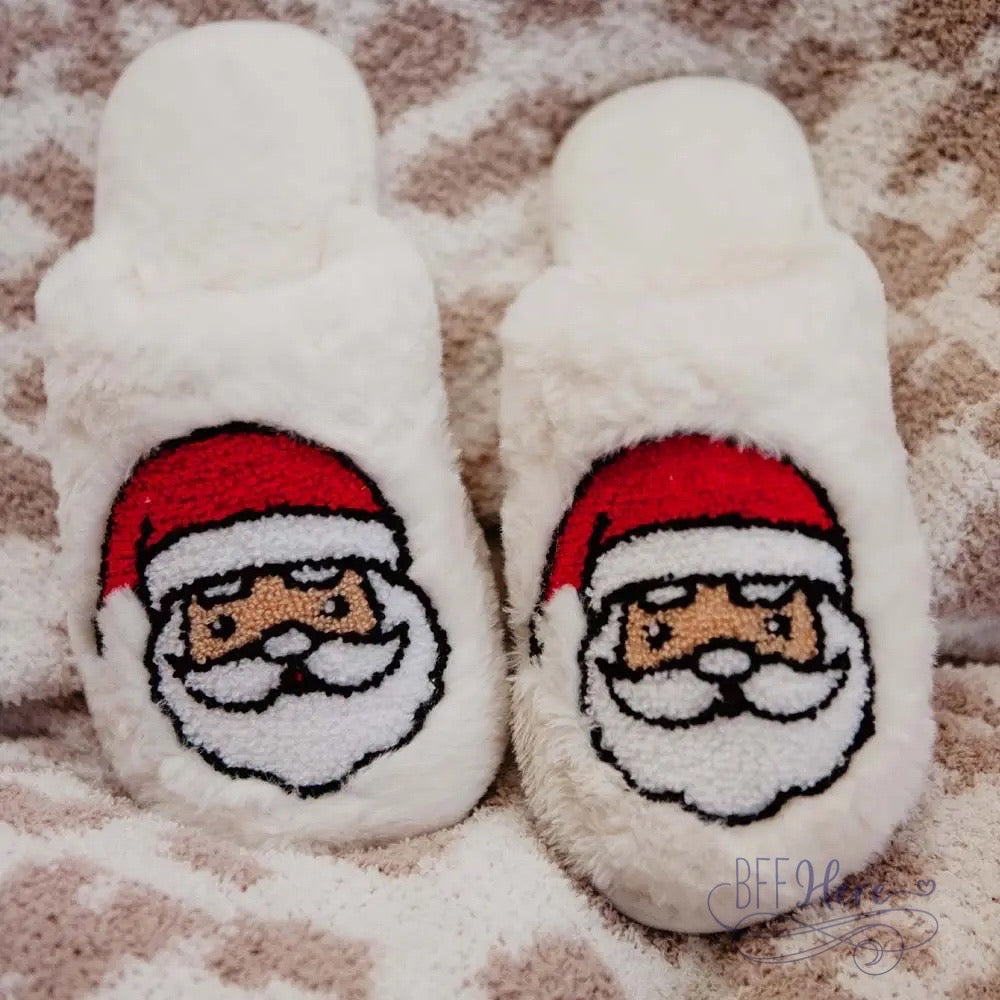 PREORDER—Santa Face Slippers - BFF Here