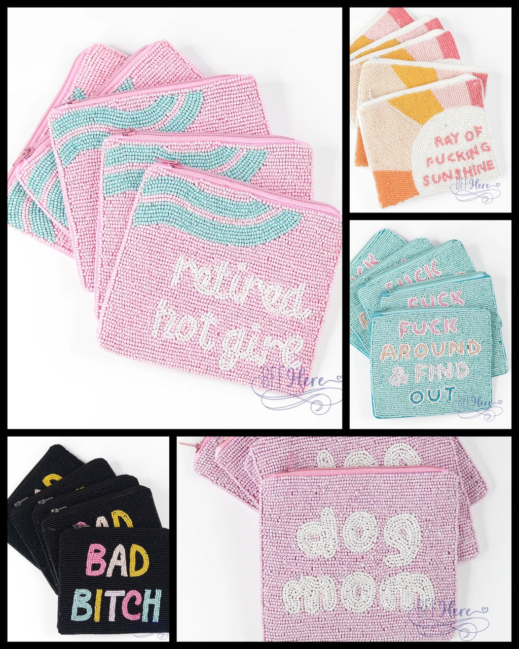 Seed Bead Clutch Bag / Choice of Style - BFF Here