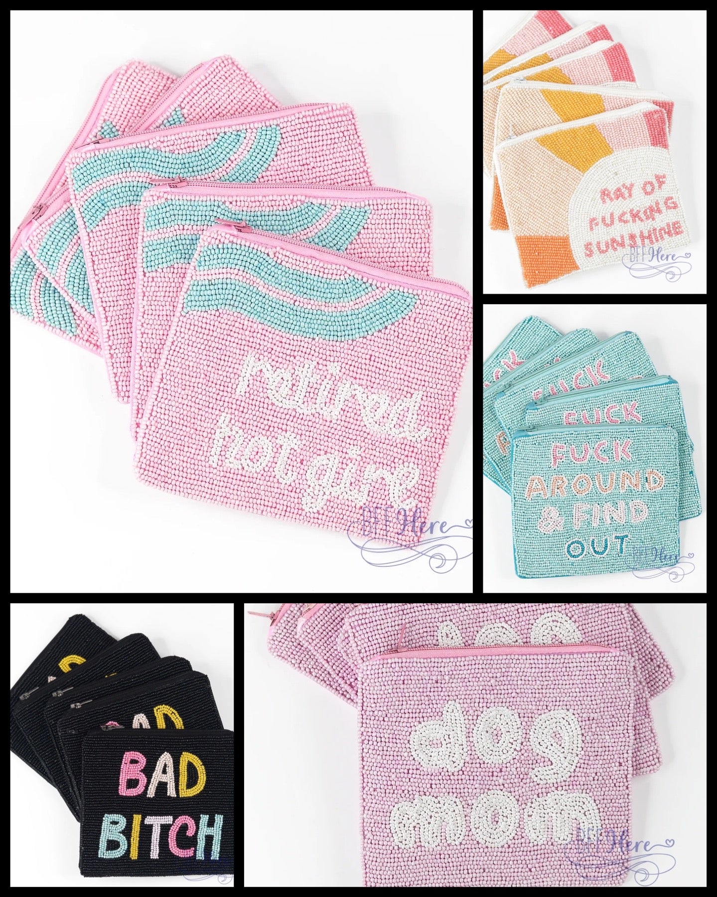 Seed Bead Clutch Bag / Choice of Style - BFF Here