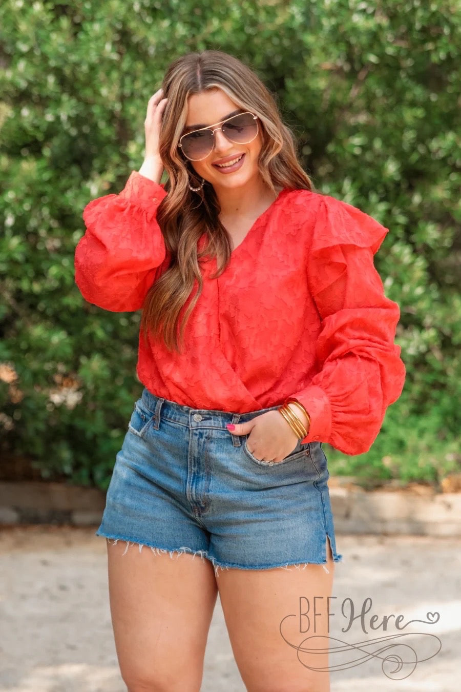 PREORDER-Going Places Ruffle Bodysuit - BFF Here