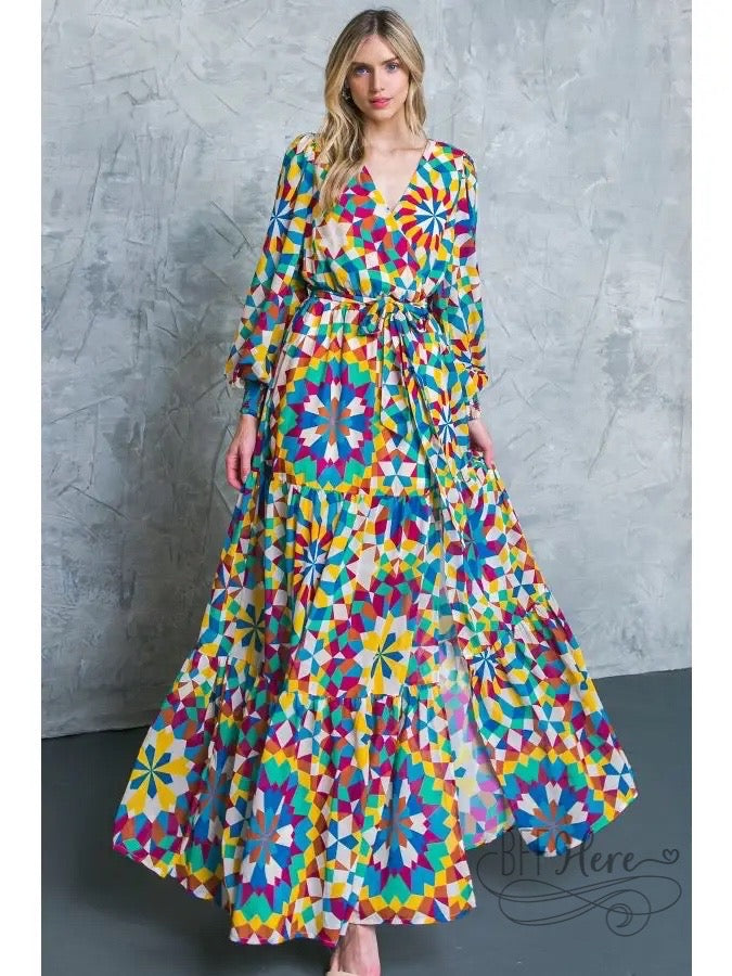 PREORDER—Kaleidoscope Of Colors Maxi Dress - BFF Here